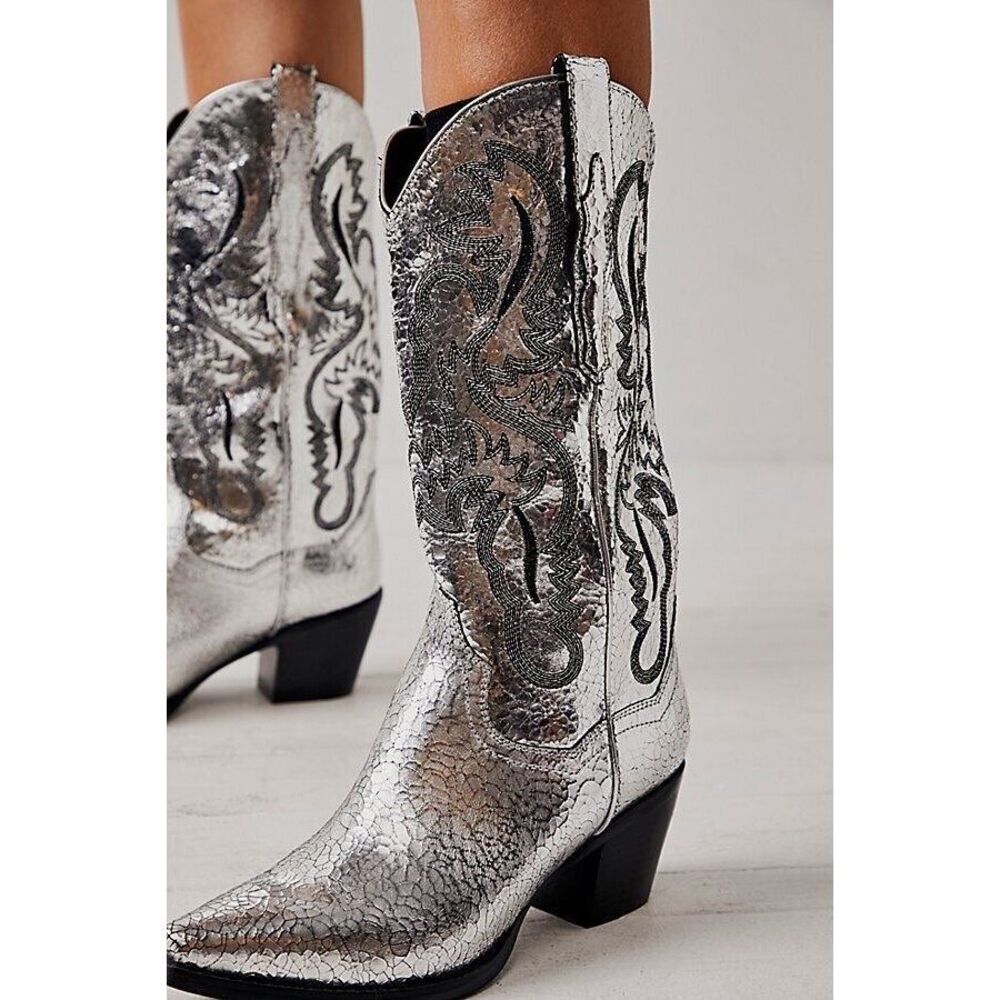 Free People x Jeffrey Campbell Dagget Western Boots Size 7 - Picture 1 of 4